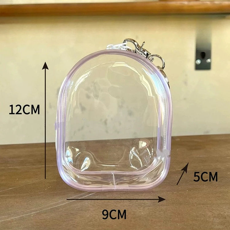 Clear Display Crossbody Bag with Keychain
