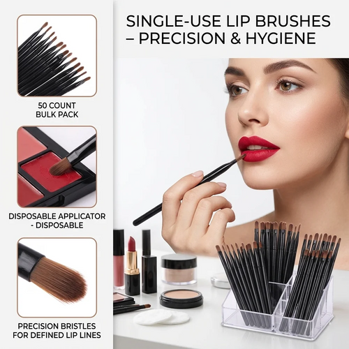 50/100pcs Disposable Lipstick Gloss Lip Brush