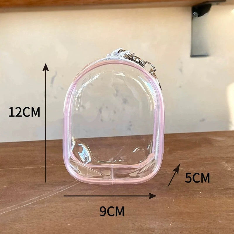 Clear Display Crossbody Bag with Keychain