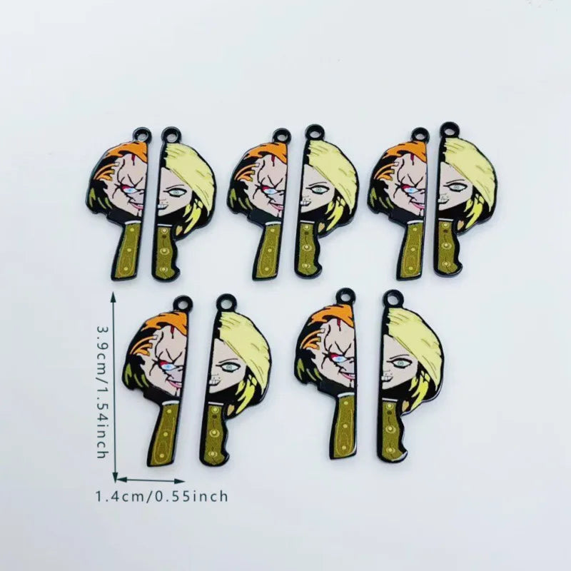 10pcs Chucky and Tiffany Couples Keychain