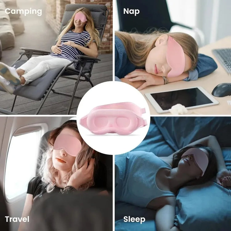 3D Blackout Sleep Mask - Memory Foam Eye Mask for Sleeping