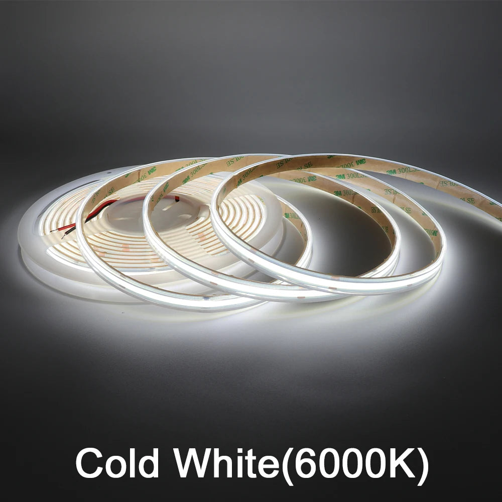 IP68 Waterproof COB LED Strip Lights - 1m, 3m & 5m