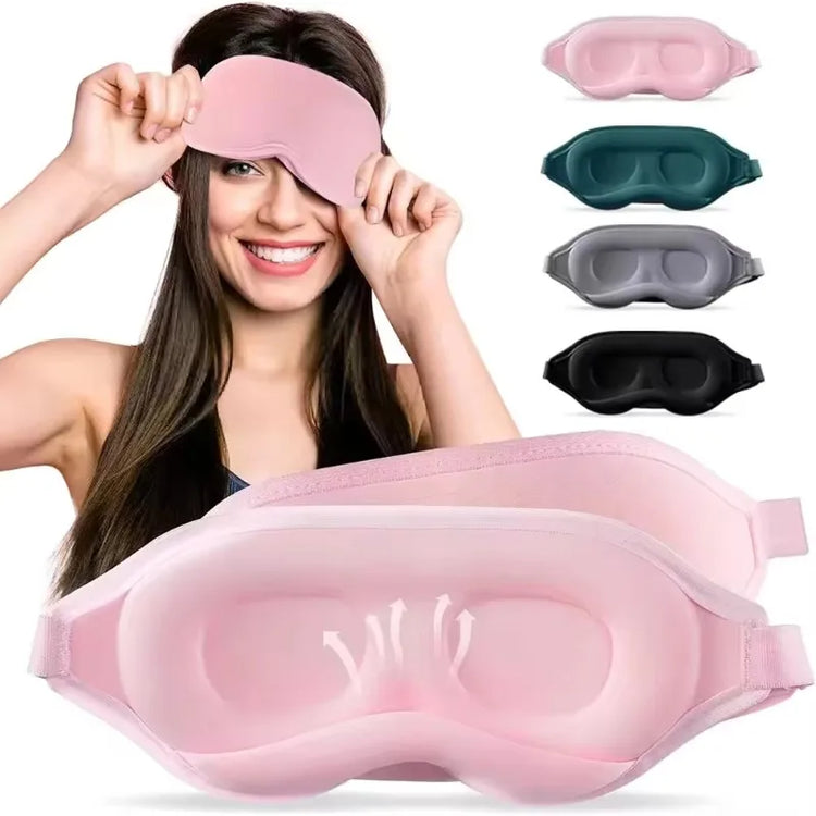 3D Blackout Sleep Mask - Memory Foam Eye Mask for Sleeping