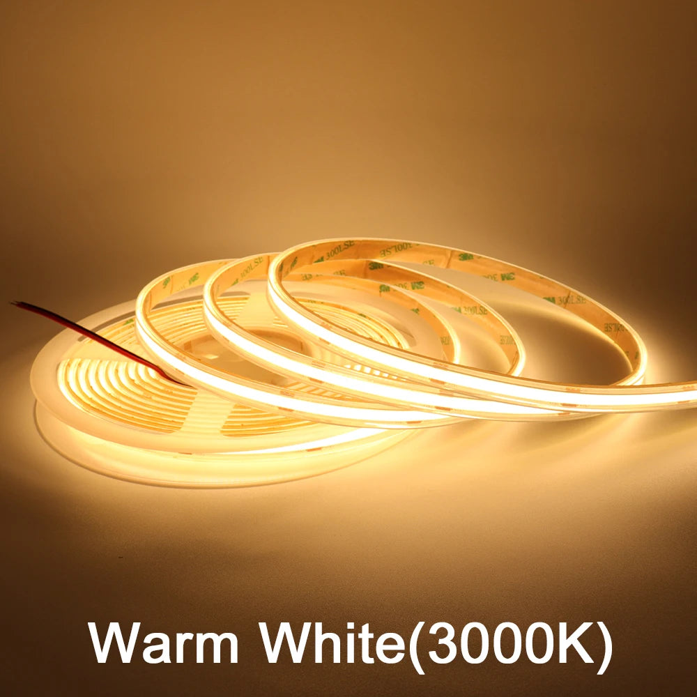 IP68 Waterproof COB LED Strip Lights - 1m, 3m & 5m