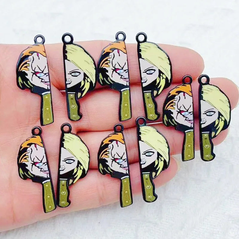 10pcs Chucky and Tiffany Couples Keychain