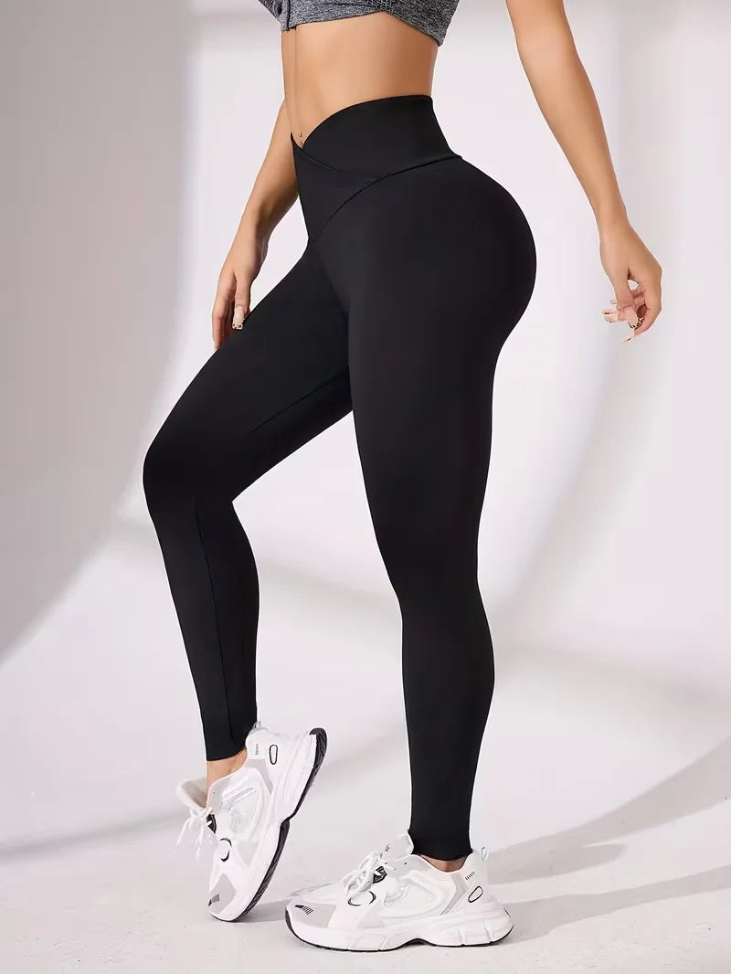 High Waist Tummy Control Leggings - Breathable Yoga Pants for Gym & Daily Wear