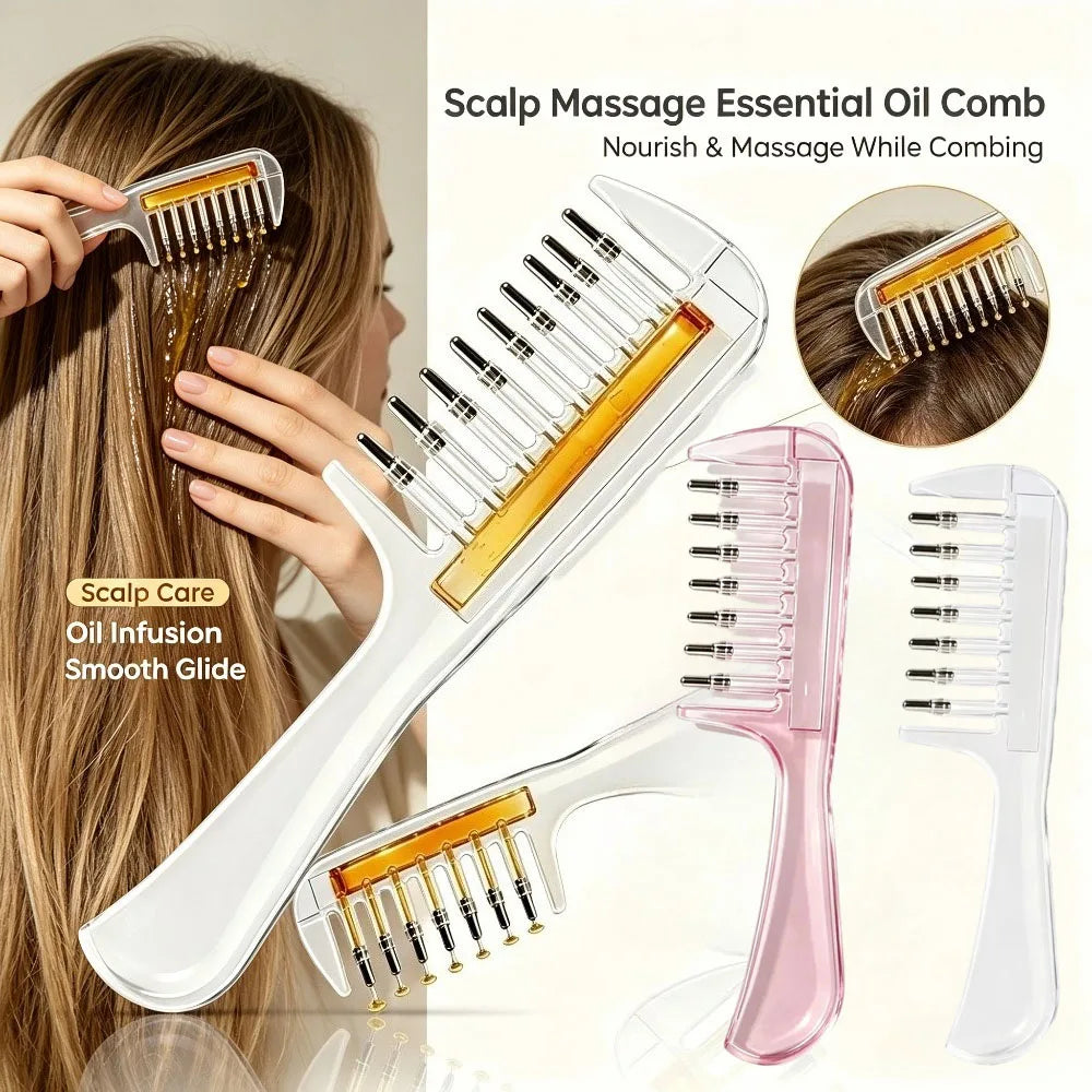 Scalp Applicator Comb for Hair Oil and Serum