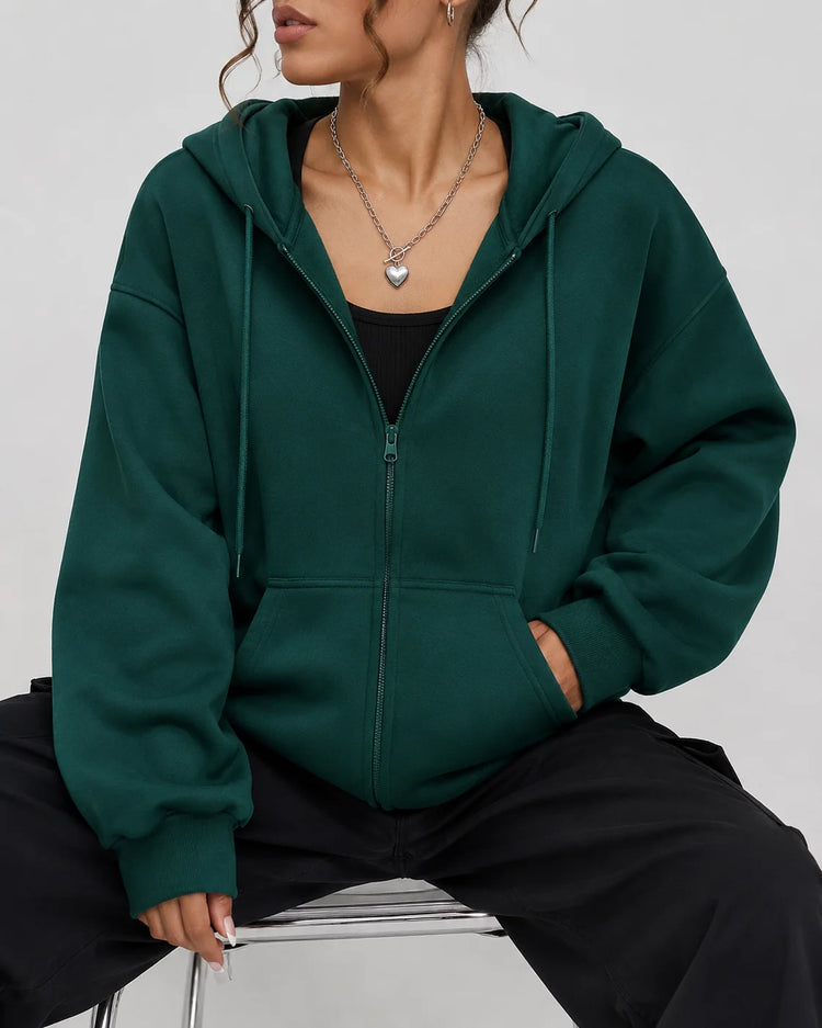 Women’s Oversized Zip-Up Hoodie