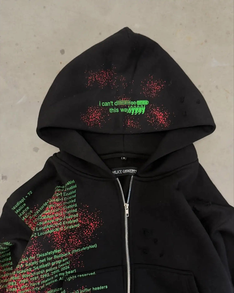 Oversized Y2K Graphic Hoodie