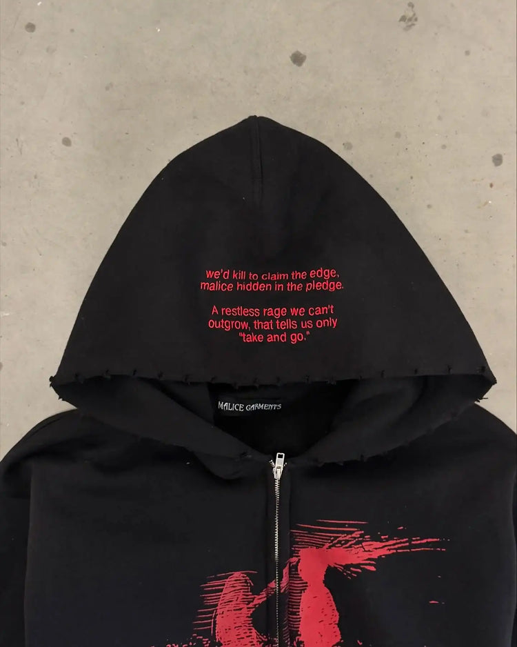 Oversized Y2K Graphic Hoodie