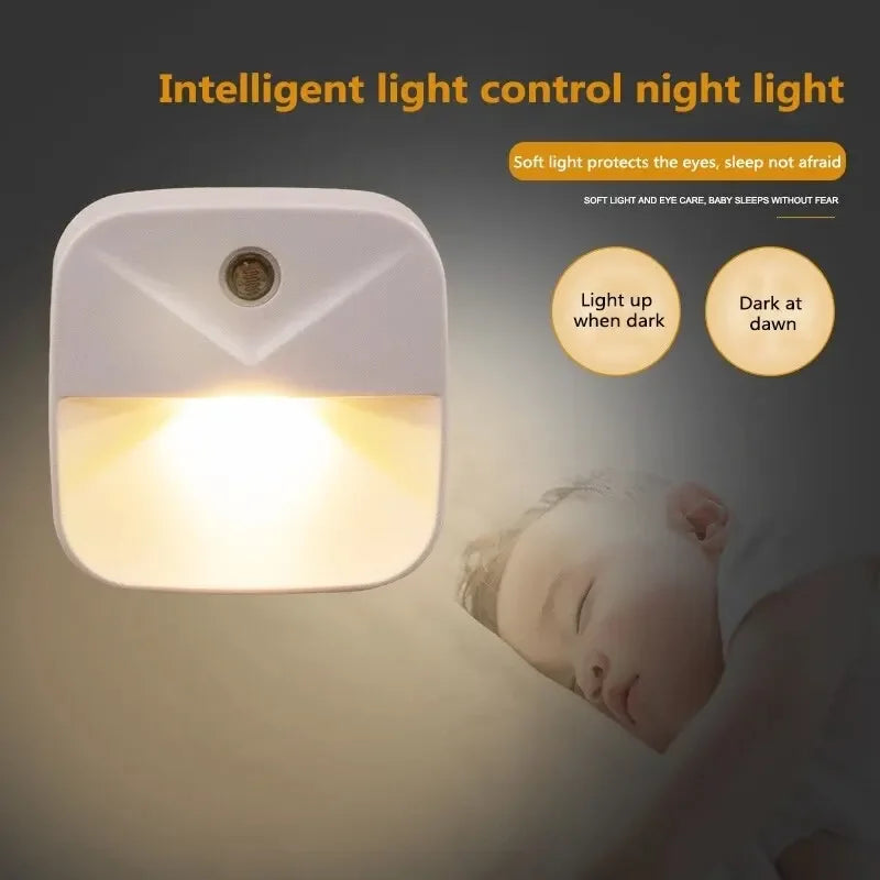 LED Night Light, Smart Wireless Light Control Sensor Light, 220V Wall Light For Home Corridors, Bathrooms, and Hallways