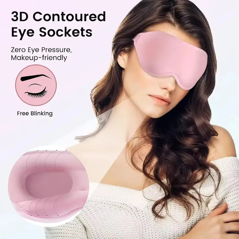 3D Blackout Sleep Mask - Memory Foam Eye Mask for Sleeping