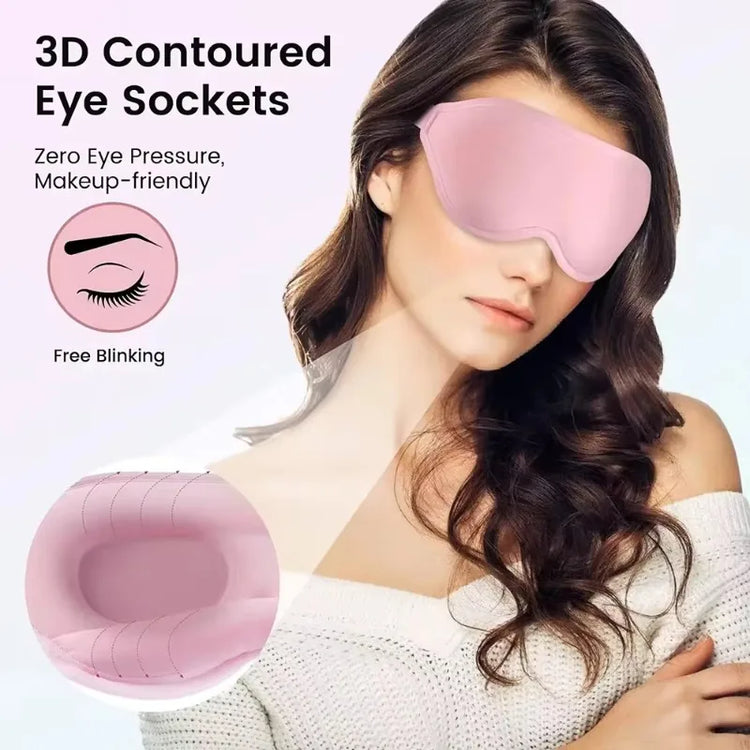 3D Blackout Sleep Mask - Memory Foam Eye Mask for Sleeping