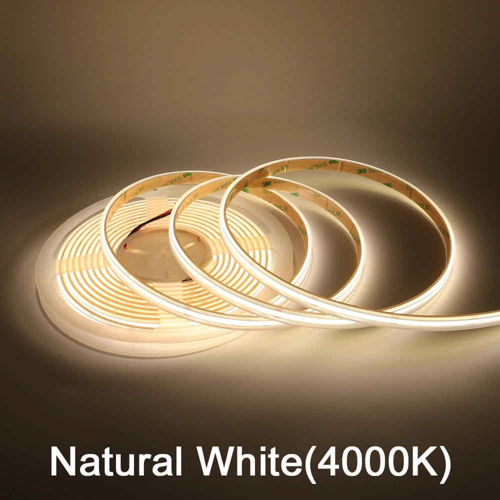 IP68 Waterproof COB LED Strip Lights - 1m, 3m & 5m