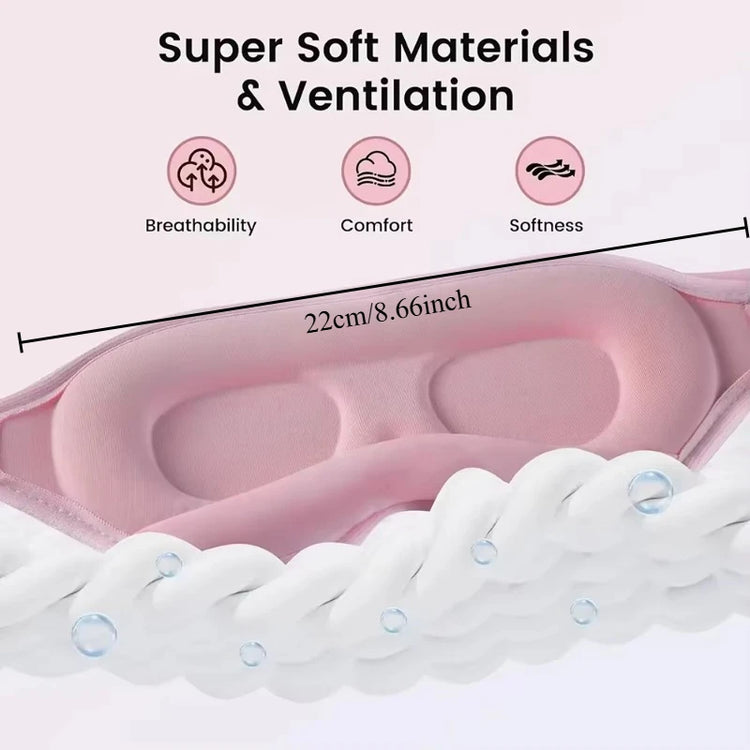 3D Blackout Sleep Mask - Memory Foam Eye Mask for Sleeping
