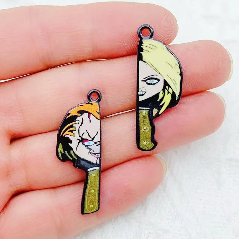 10pcs Chucky and Tiffany Couples Keychain