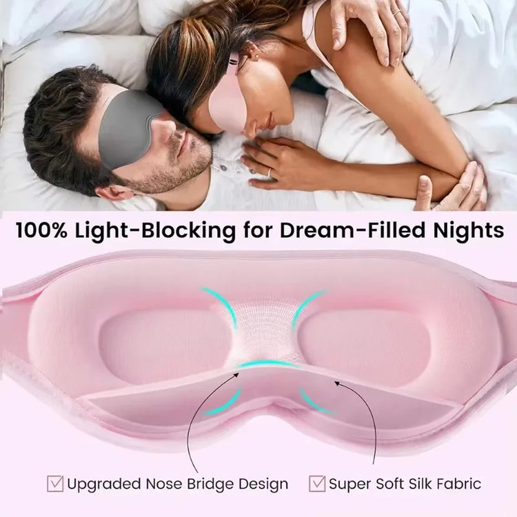 3D Blackout Sleep Mask - Memory Foam Eye Mask for Sleeping